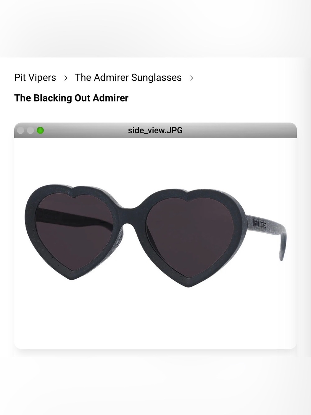 Pit Viper “The Blacking Out Admirer” - BLACK/SMOKE GREY LENSES (NWOT *NO BOX*)